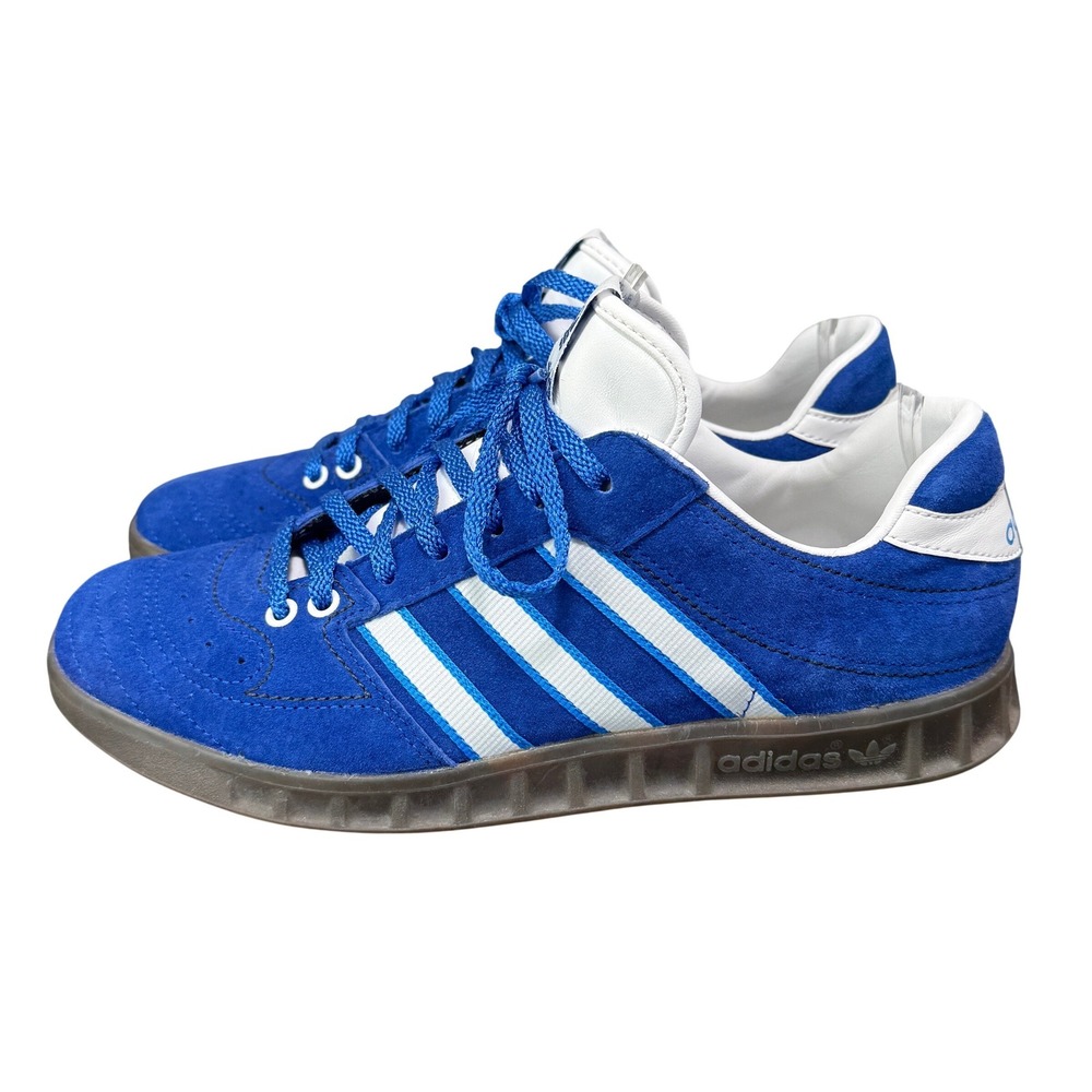 Adidas Handball Spezial Sneakers Mens 7.5 Blue Suede DA8748 Gum Sole Retro